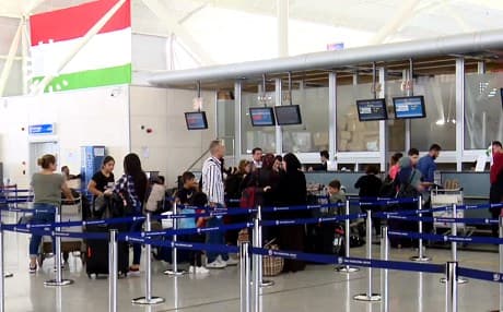 Passengers check in for flights at Erbil International Airport on Wednesday. Photo: Rudaw video