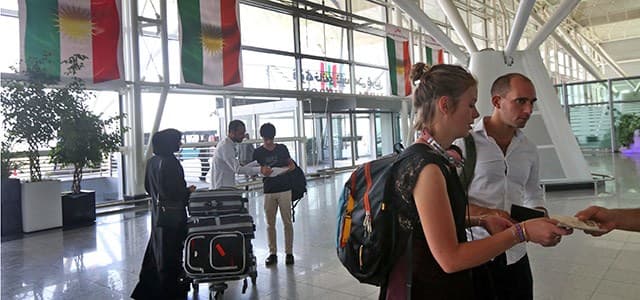 All foreign flights to and from the Kurdistan Region will be suspended from Friday evening as the Iraqi government mounts pressure on Erbil to cancel the outocme of the Kurdish vote on independence. Photo AFP / Safin Hamed