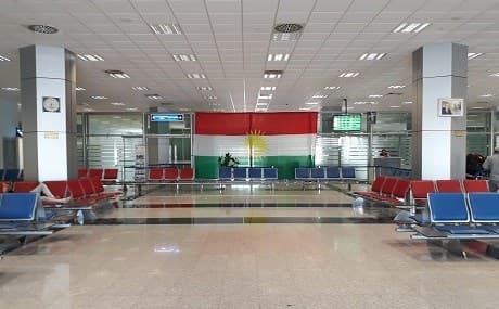 Empty Erbil airport after the flight ban came into effect last week. Photo: A.C. Robinson/Rudaw