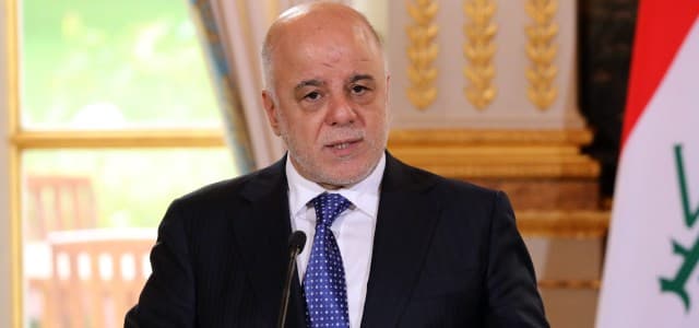 Iraqi Prime minister Haider al-Abadi gives a press conference following his meeting with French president at the Elysee palace in Paris, on October 5, 2017. France offered to mediate between Iraq and Kurdistan Region, but Baghdad has since refused any international call for mediation. Photo: AFP /POOL /ludovic Marin
