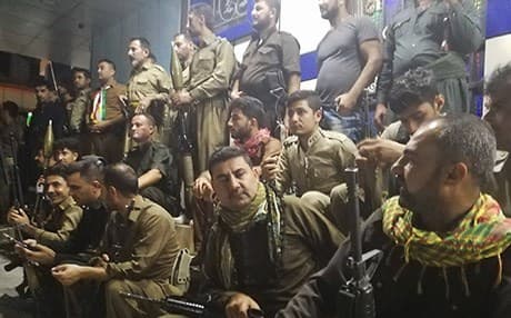 A number of Kurdish armed volunteers in Khurmatu ready to face off threats possibly being posed to the Kurdish inhabitants of Khurmatu. Photo: Rudaw
