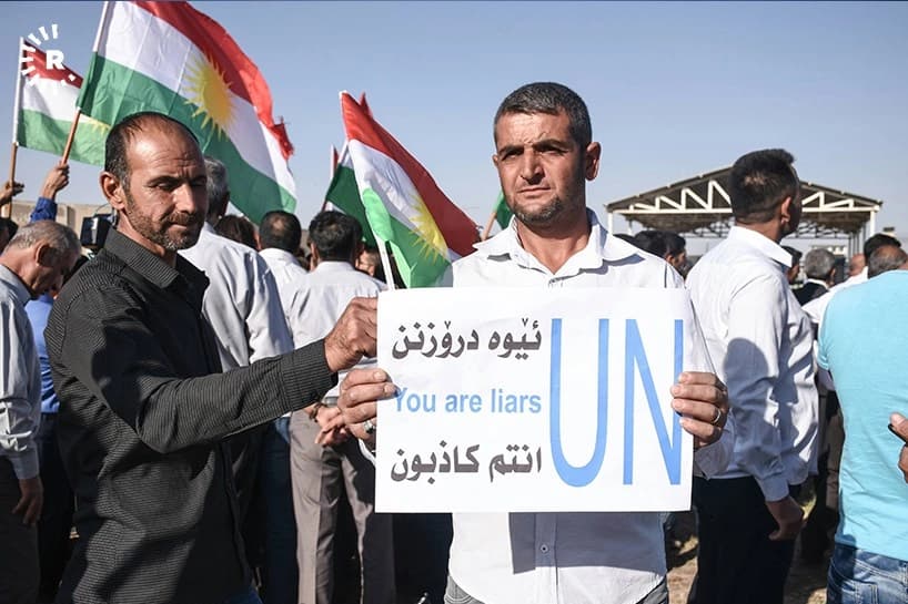 FOTO - Erbil’de BM Temsilciliği önünde protesto