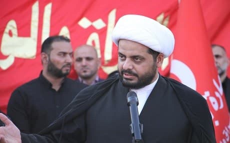   Qais al-Khazali, head of the Iranian-funded Asa'ib Ahl al-Haq, tweeted Monday night that US forces who are now in Iraq as part of the Global Coalition against ISIS must prepare to go home. Photo: Khazali twitter account