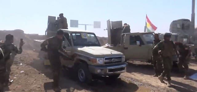 Peshmerga battling Iraqi forces in Prde on October 20. Photo: Rudaw video