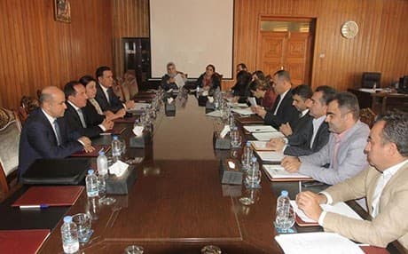Ministerial and parliamentary representatives of the KRG met on Tuesday to discuss Iraq’s draft 2018 budget. Photo: KRG