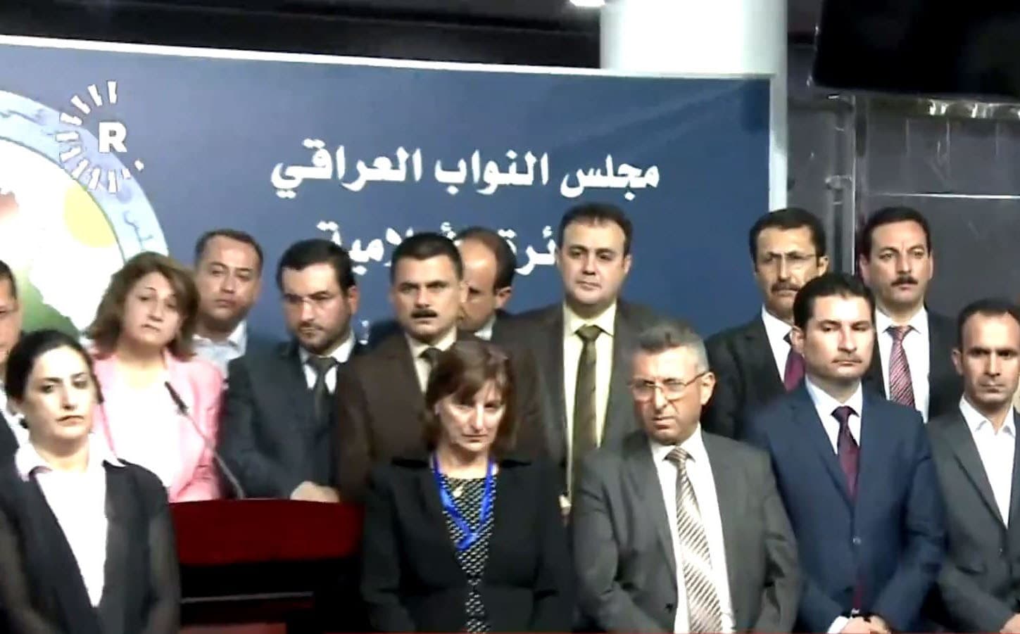 Kurdish members of the Iraqi parliament walked out of a session discussing punishment of MPs who voted in the independence referendum. Photo: Rudaw TV