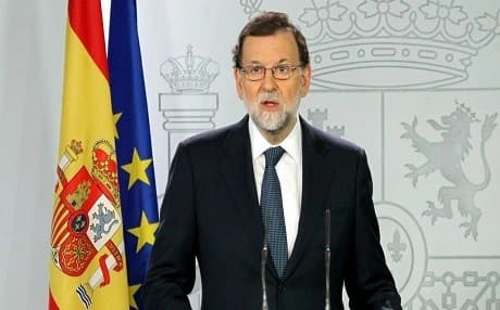 Spain's PM Mariano Rajoy speaks at a press conference in October. Photo: AFP stringer