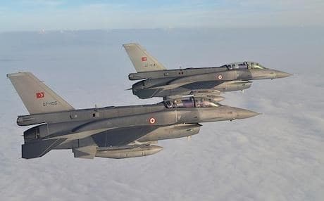 Turkish F-16 fighter jets.  AA file photo