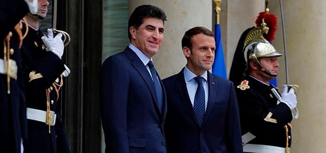 سەرۆکوەزیرانی کوردستان و سەرۆکی فەرەنسا لە کۆشکی ئێلیزێ