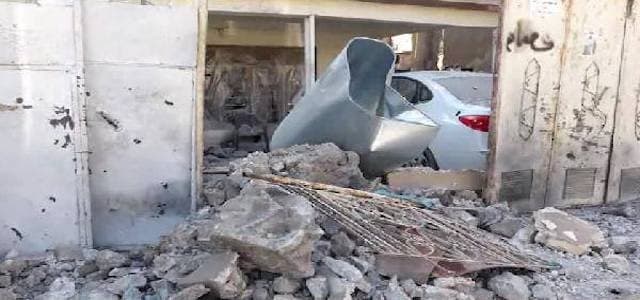 Aftermath of Tuesday's bomb shelling on the city of Tuz Khurmatu which caused casualties among Hashd al-Shaabi militants. Photo: DHA