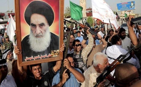 Ayatollah Ali al-Sistani issued a religious guidance that called on the Iraqi people to take up arms against the ISIS group in 2014. Tens of thousands of Shiite people answered his call that then resulted in the birth of the Shiite Hashd al-Shaabi. File photo: AFP
