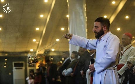 People of various faiths show solidarity with Christians at a Christmas Eve church service in Sulaimani on Sunday. Photo: Sartip Othman | Rudaw