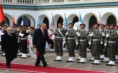 Turkish President Recep Tayyip Erdogan in Tunis on Wednesday. Photo: Official