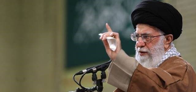 Iran's Supreme Leader Ayatollah Ali Khamenei addresses his supporters in Tehran on Tuesday, January 9, 2018. Photo: HO/Khamenei media office