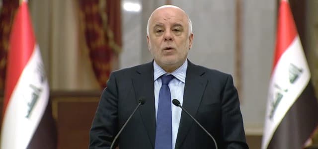 Iraqi Prime Minister Haider al-Abadi speaks to press in Baghdad on Tuesday January 10, 2018. Photo: PM Media Office