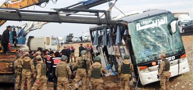 A car accident that killed 9, and injured 28  took place on the main road between Turkey's southeastern province of Turkey to the Kurdistan Region on Friday January 12, 2018.  Photo: DHA