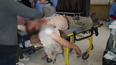 At least 10 people have been injured due to Turkish airstrikes carried out against the Kurdish canton of Afrin in western Syria on January 20, 2018. Photo: ANHA