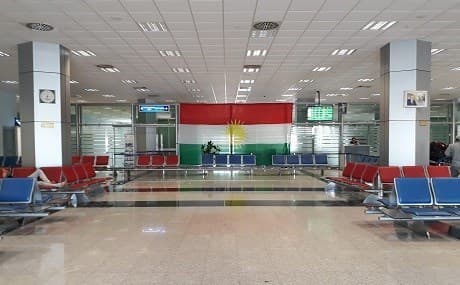 Erbil’s airport was empty after the flight ban came into effect. Photo: A.C. Robinson/Rudaw