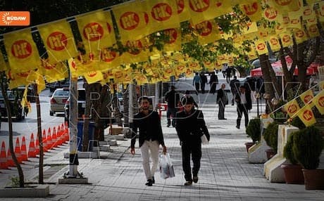 KDP banners festoon streets in Kurdistan. Photo: Rudaw