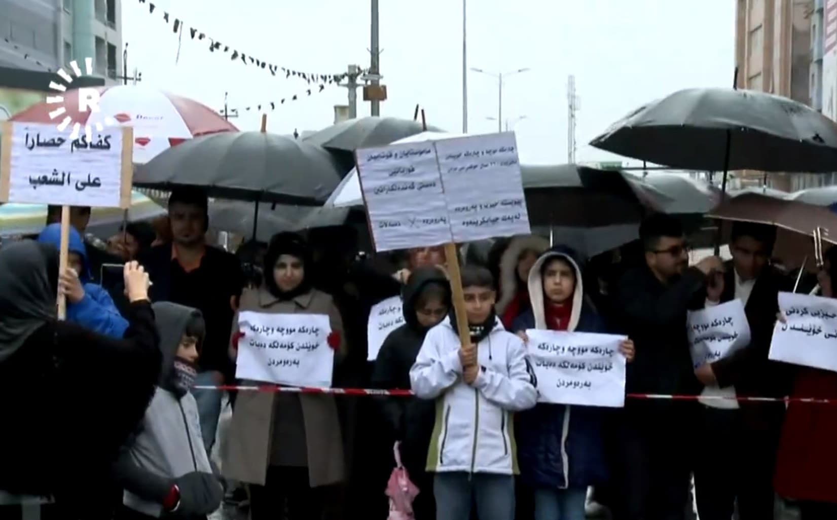 Teachers protesting in Sulaimani earlier this month. Photo: Rudaw 