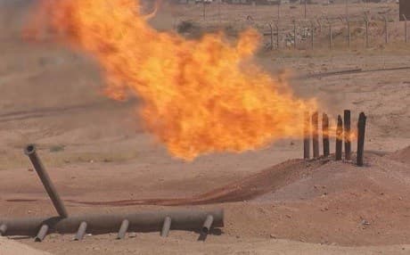 Gas is burned at an oil field in the Kurdistan Region. File photo: Rudaw