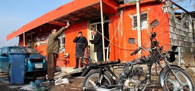 The site of one of the bombings that targeted the PDK in December 2016. Photo: Rudaw
