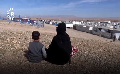 Displaced Iraqis wait to return home at a camp in the Kurdistan Region in early-February 2018. Photo: Rudaw TV