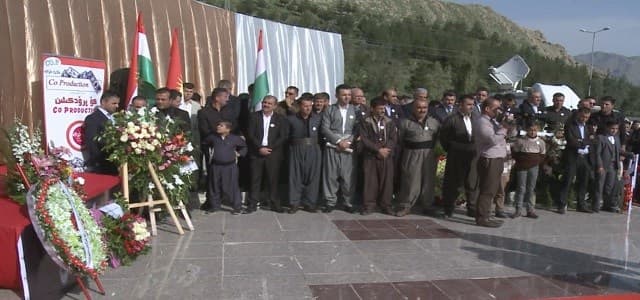 People remember the 1991 Kurdish uprisings against the Baathist regime at a ceremony held in Raniya, Kurdistan Region, on March 5, 2018. Photo: Rudaw TV