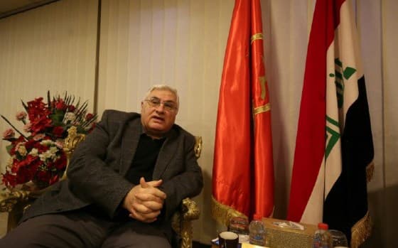 Raed Fahmi, secretary of the Iraqi Communist Party, at his headquarters in Baghdad in February. Photo: Ahmad al-Rubaye/AFP