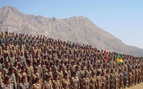 PKK fighters at a camp in the mountains of Kurdistan. File photo: Rudaw