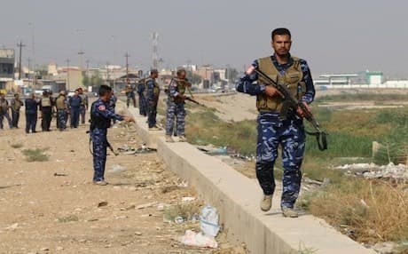 Iraqi police forces patrolling the disputed city of Kirkuk. AFP file photo
