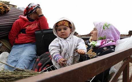 People in Afrin's countrysides flee as Turkey and its FSA proxy fighters press towards the capital city. Photo: Omar Haj Kadour | AFP