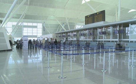 The ticket counter at Erbil International Airport on March 15, 2018. Photo by author