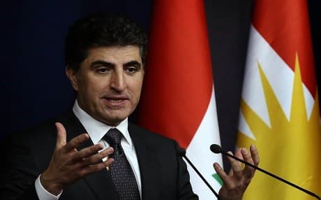 Kurdish Prime Minister Nechirvan Barzani speaks at a press conference in the Kurdish capital of Erbil. File photo: AFP/Safeen Hamid