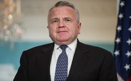 US Deputy Secretary of State John Sullivan speaks to the press at the State Department in Washington, D.C., on March 16, 2018. Photo: Nicholas Kamm | AFP