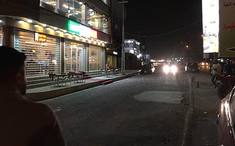 The site of one of the bombings which targeted Kirkuk on Saturday night, March 24, 2018. Photo: Social media