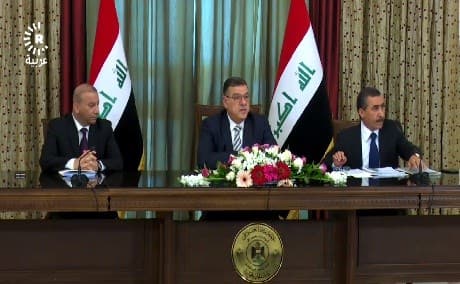 An Iraqi presidency press conference announced the budget approval on Thursday. Photo: Rudaw