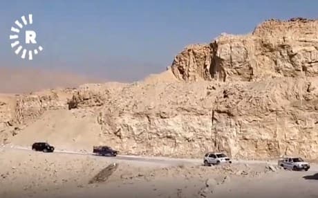 People in militarized Makhmour have been forced to use backroads, substantially increasing travel time to Erbil for medical services. Photo: Rudaw TV