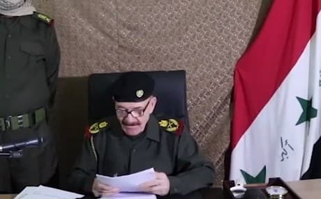 Izzat Ibrahim al-Douri appeared in a video shared on social media on Saturday.