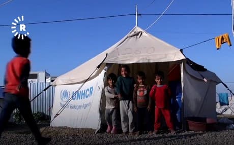 Children displaced from Mosul play in an IDP camp. Photo: Rudaw TV