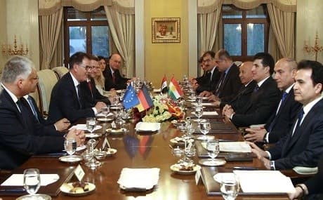 German delegation meets with the KRG cabinet on April 22. Photo: KRG