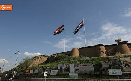 Kurdistan flag flying next to Kirkuk's castle in early 2017. File photo: Rudaw