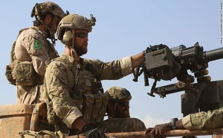 US special forces, pictured in May 2016, are working with the SDF and Kurdish forces in northern Syria. Photo: Delil Souleiman / AFP