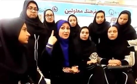 The girls' sign language song was stopped because it resembled dancing. Photo: Disabled People's Campaign / social media 
