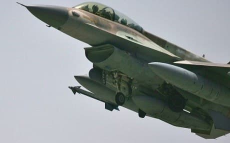 Israeli Air Force F-16 jet fighter. AP Photo.