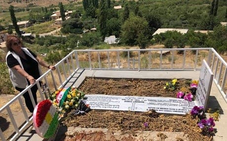 The renovated grave of Margret George. Photo: Rudaw