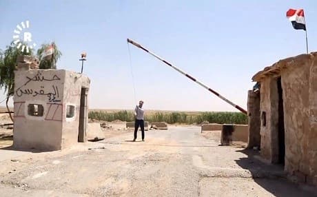 Rudaw's Bahroz Faraidun reports from a security post left empty by Hashd al-Shaabi forces in southern Kirkuk province. Photo: Rudaw