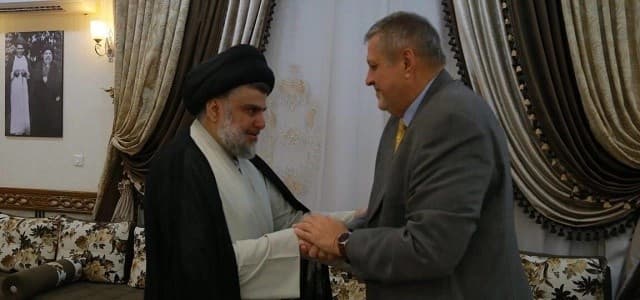Shiite cleric Muqtada al-Sadr met with UNAMI chief Jan Kubis in Najaf on Thursday. Photo: Office of Muqtada al-Sadr