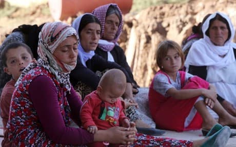 Kurdish Yazidis, who fled their homes when Islamic State militants attacked the town of Shingal. File photo: AP 