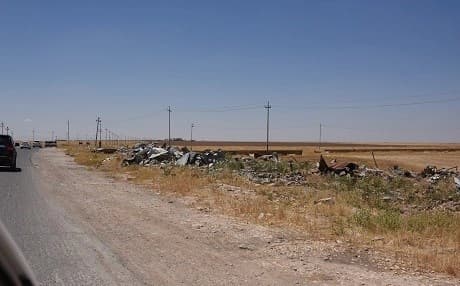 A road in Shingal connects Snune to Sinjar city as seen in June 2017. File photo: Rudaw